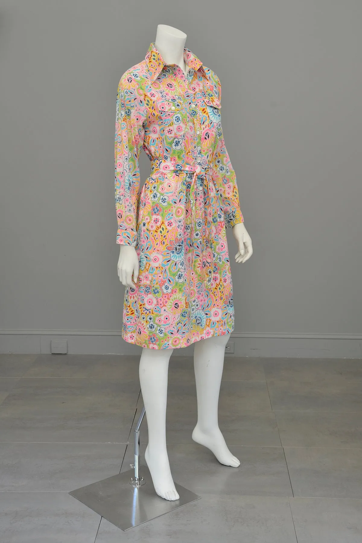 1960s Vintage Lilly Pulitzer Floral Print Button Down Dress | The Lilly Dress