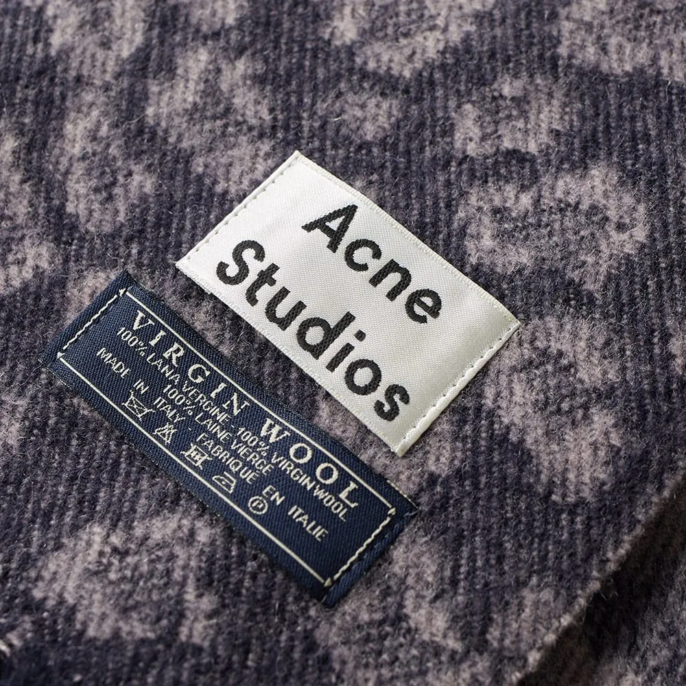 Acne Studios Canada Leopard ScarfPink & Navy