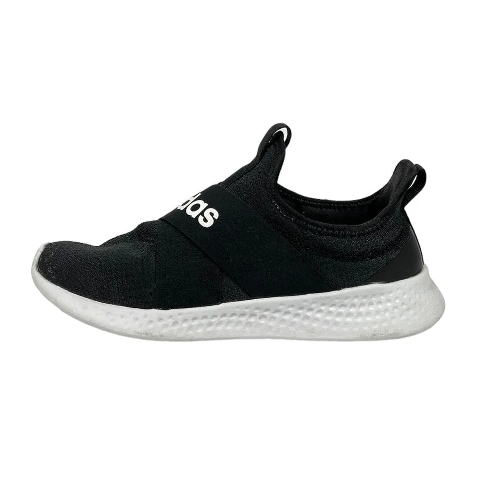 Adidas Puremotion Adapt Black Pull On Logo Low Top Running Sneakers Shoe Size 8