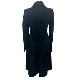 Alberta Ferretti 930 Black Wool Mix Maxi Coat S