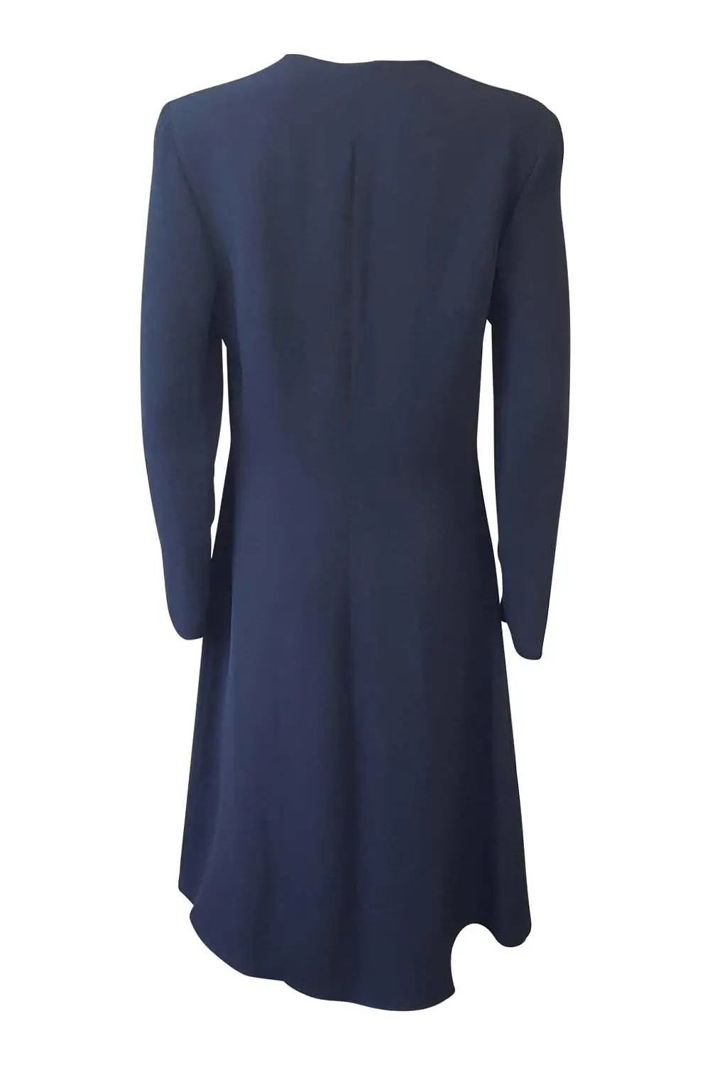 ARMANI Blue Silk Blend Knee Length Coat (IT 42)