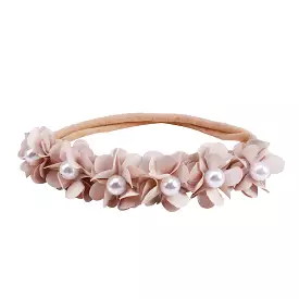 Baby Girl Mini Little Flower Crown Headband in Mistflower