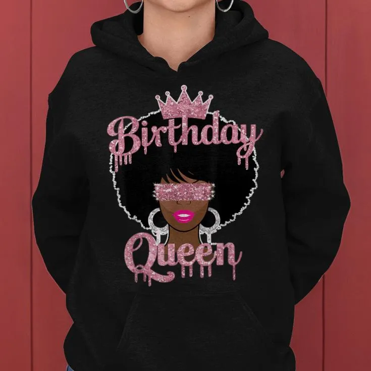 Beautiful Afro Birthday Queen Women Hoodie