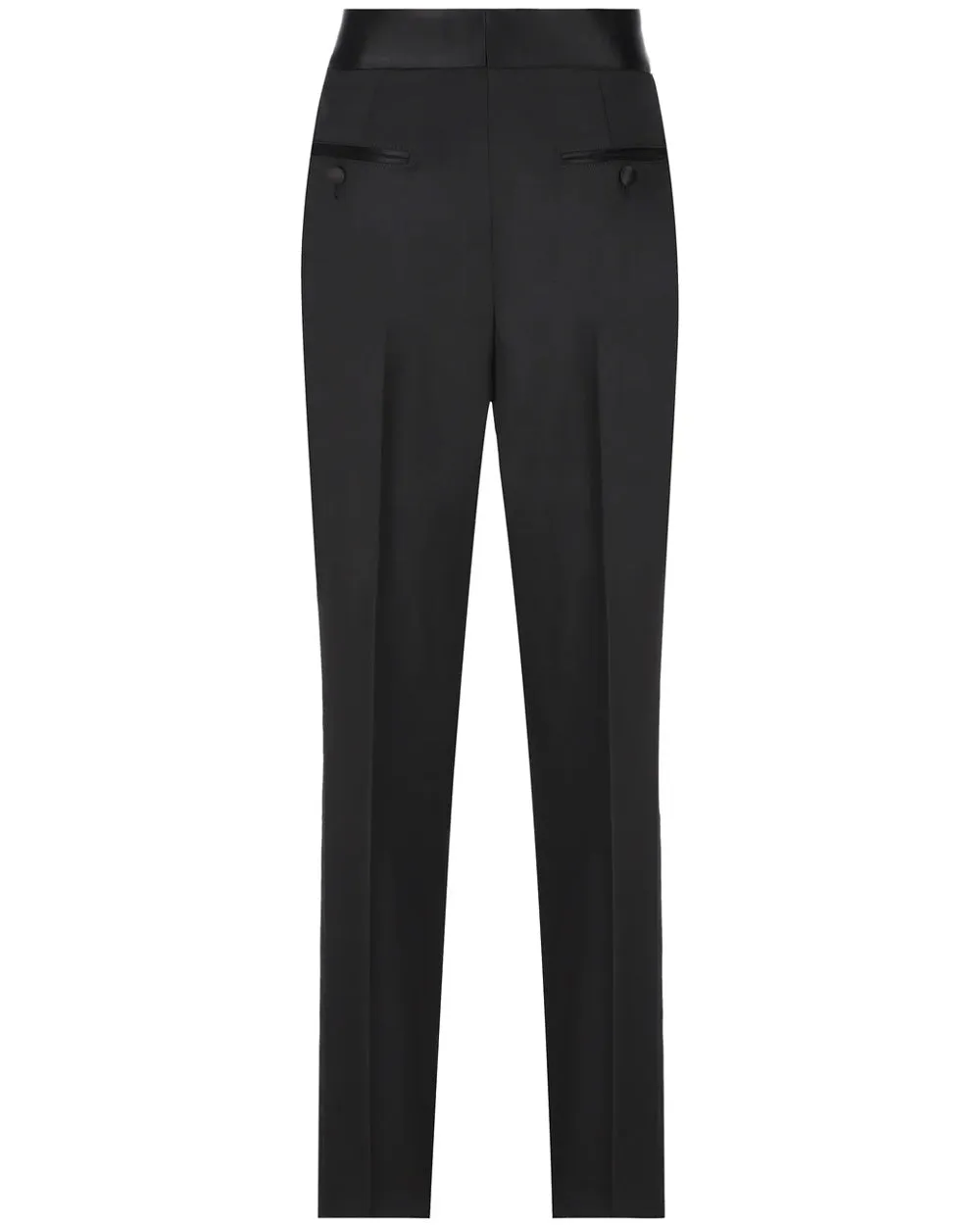 Black Straight Leg Tux Pant