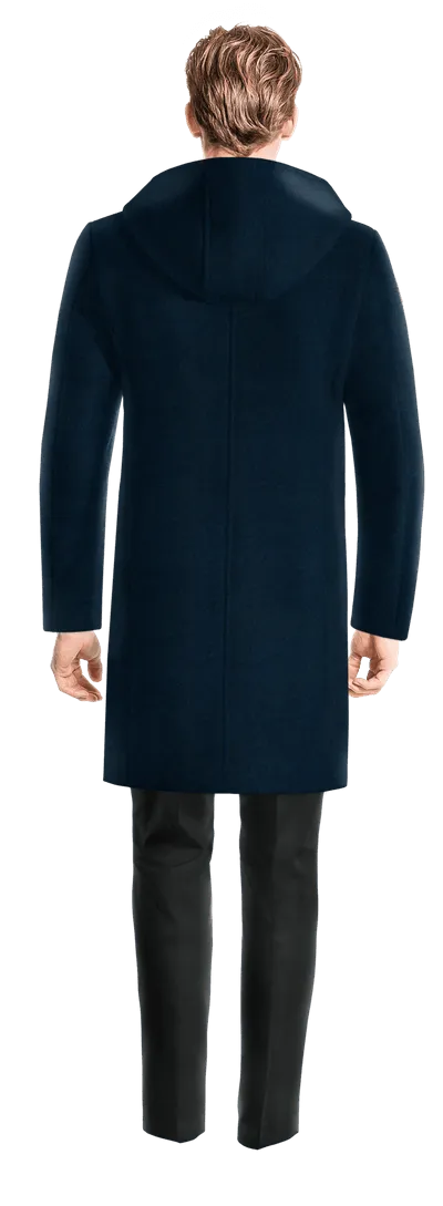 Blue Long Toggle coat