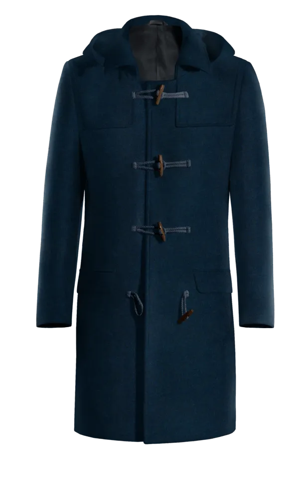 Blue Long Toggle coat