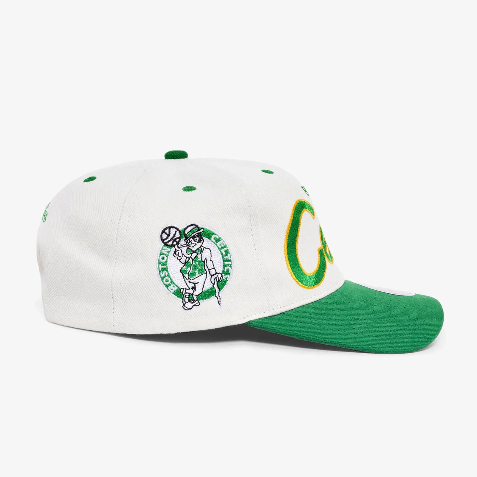 Boston Celtics Team Script Deadstock Snapback - Off White