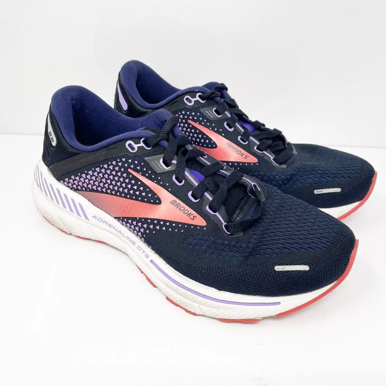 Brooks Womens Adrenaline GTS 22 1203531D080 Blue Running Shoes Sneakers Size 6 D