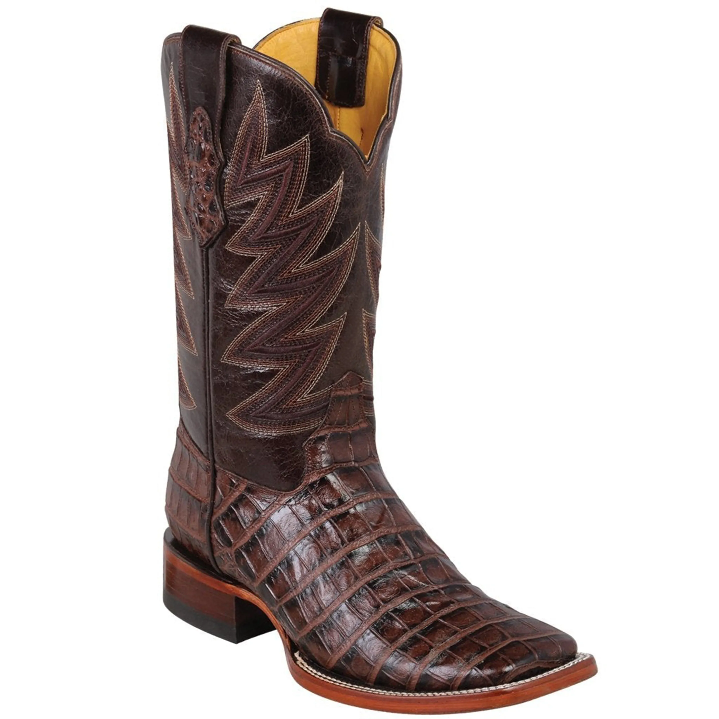 Brown Caiman Print Boots