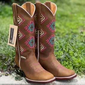 Brown Cowgirl Boots Native Design