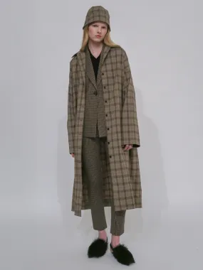 CAR COAT - TECHNICAL PLAID