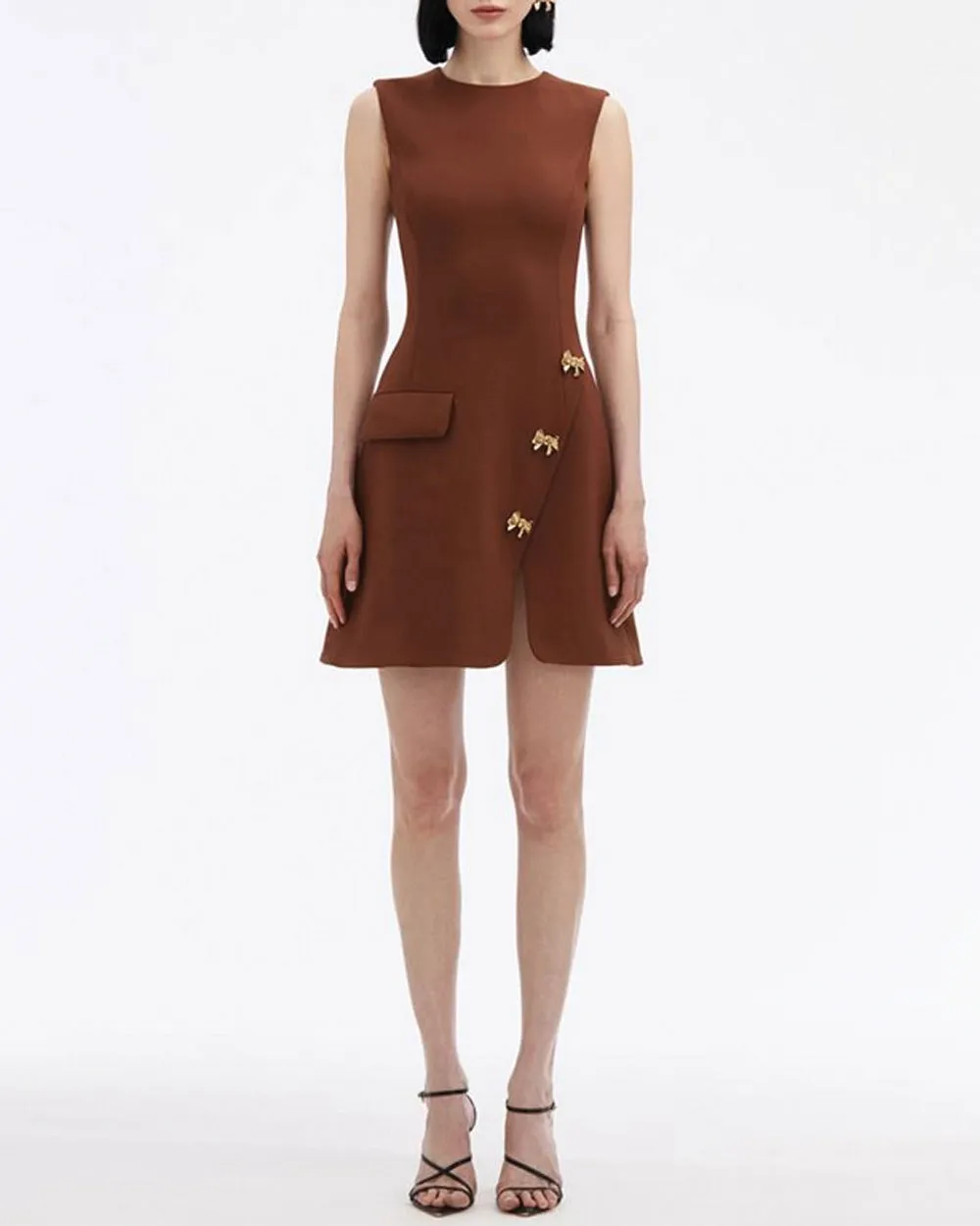 Cocoa Sleeveless Jewel Neck Dress