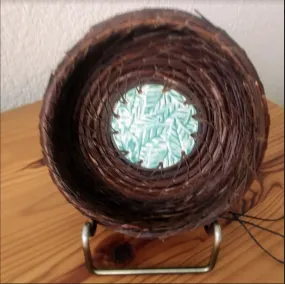 Creations by Jennie J Malloy - Green Leaf Pine Needle Basket