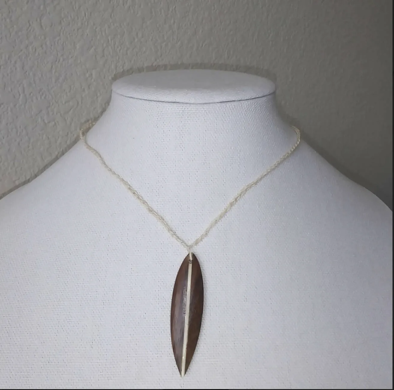 Creations by Jennie J Malloy -Wood Surfboard Necklace