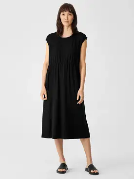 FINE JERSEY JEWEL NECK DRESS