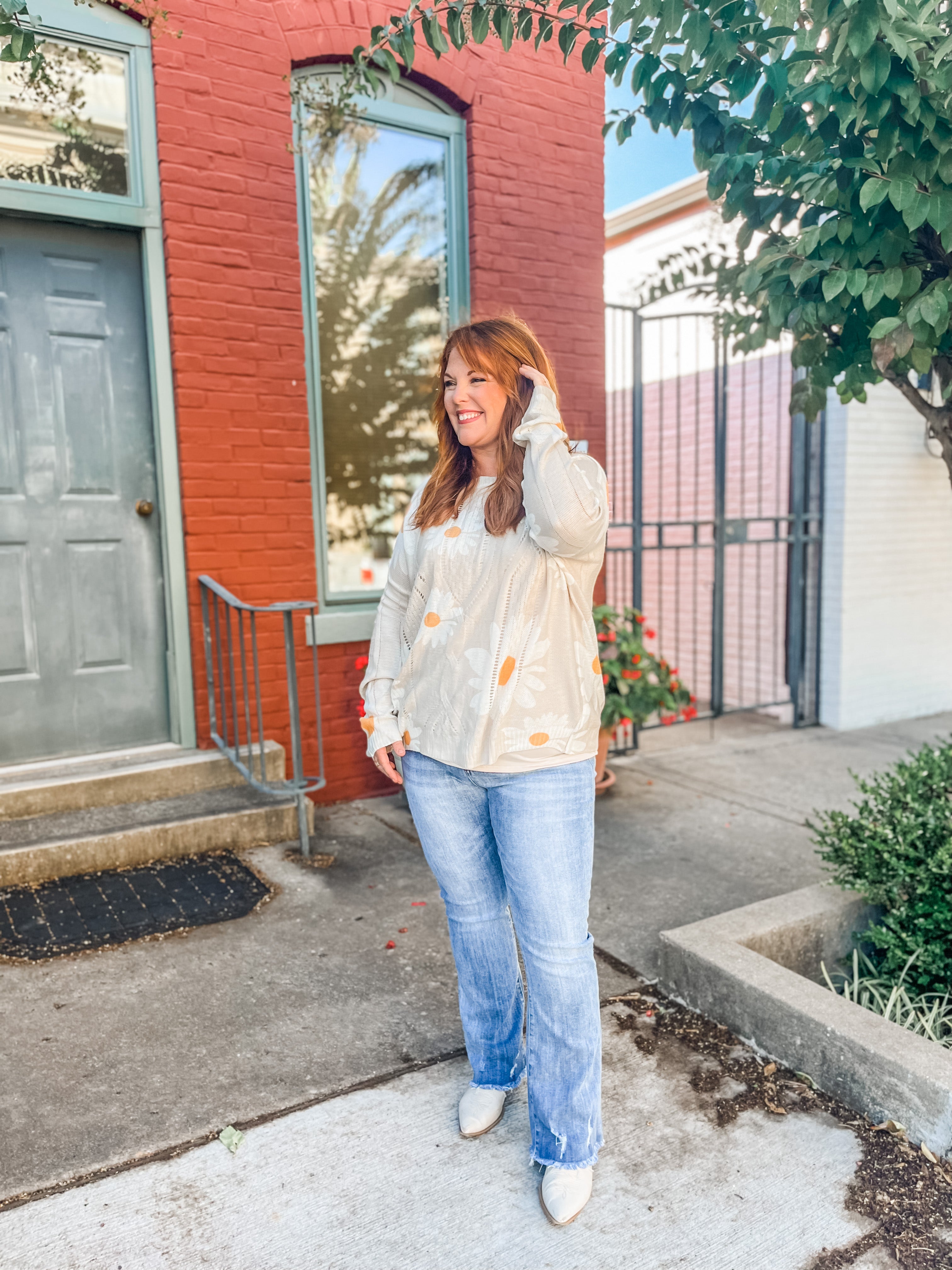 Flower Child Lightweight Sweater PLUS