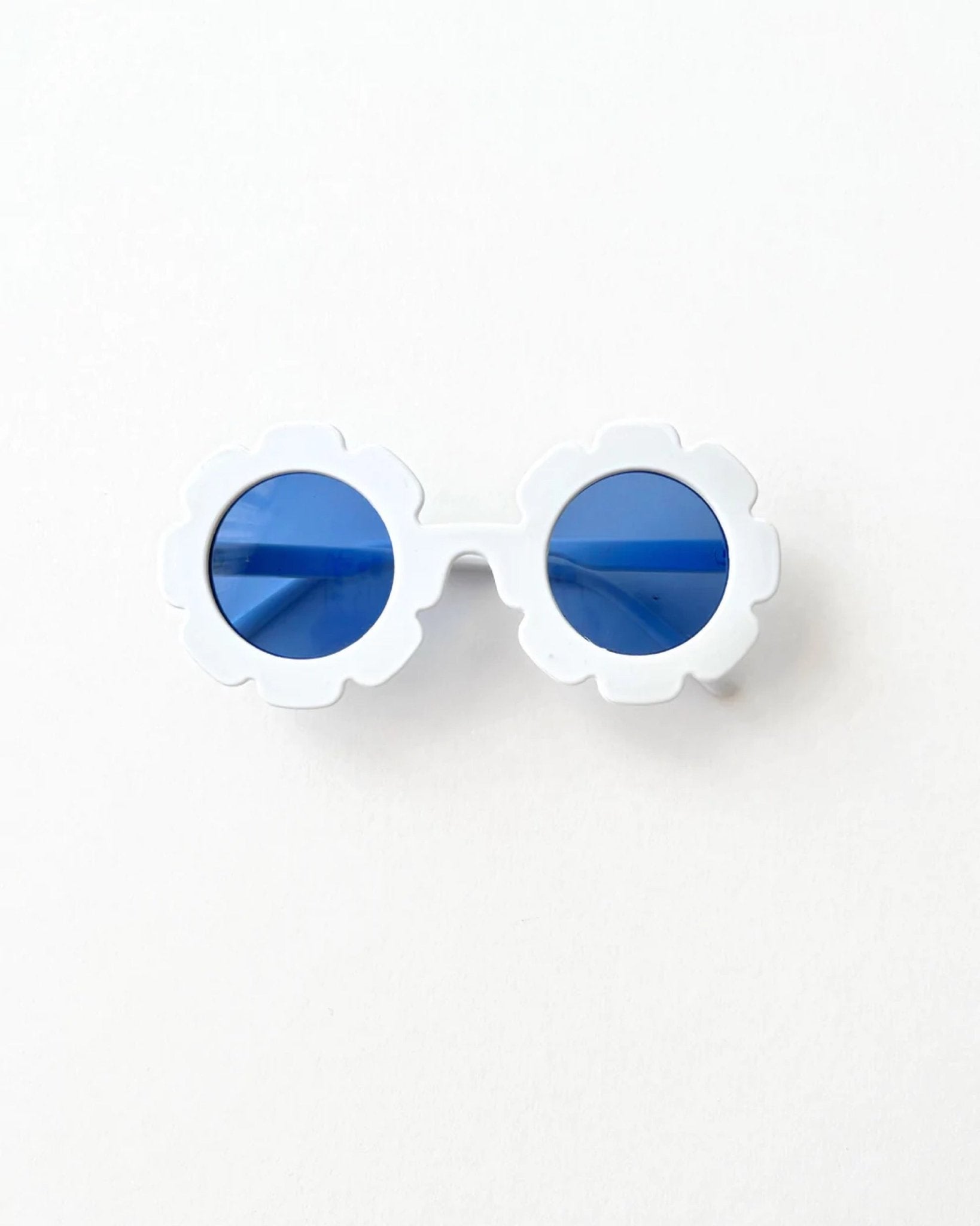 Flower Sunglasses | White and Blue