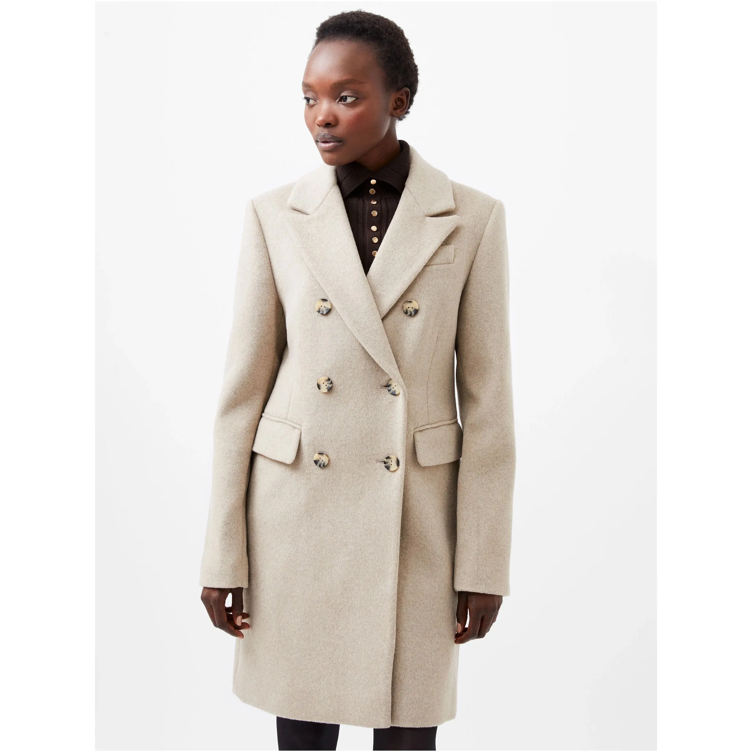 French Connection Adele Felt Coat 70XAG