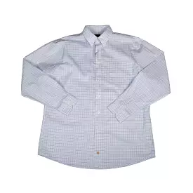 'FX Fusion' Men's Plaid Button Down - White /Blue