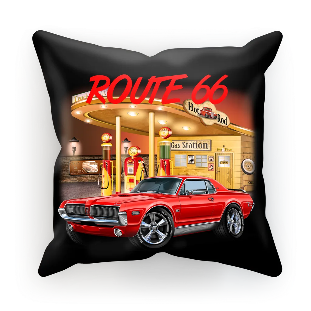 Gas Station Mercury Cougar Sublimation Cushion Cover