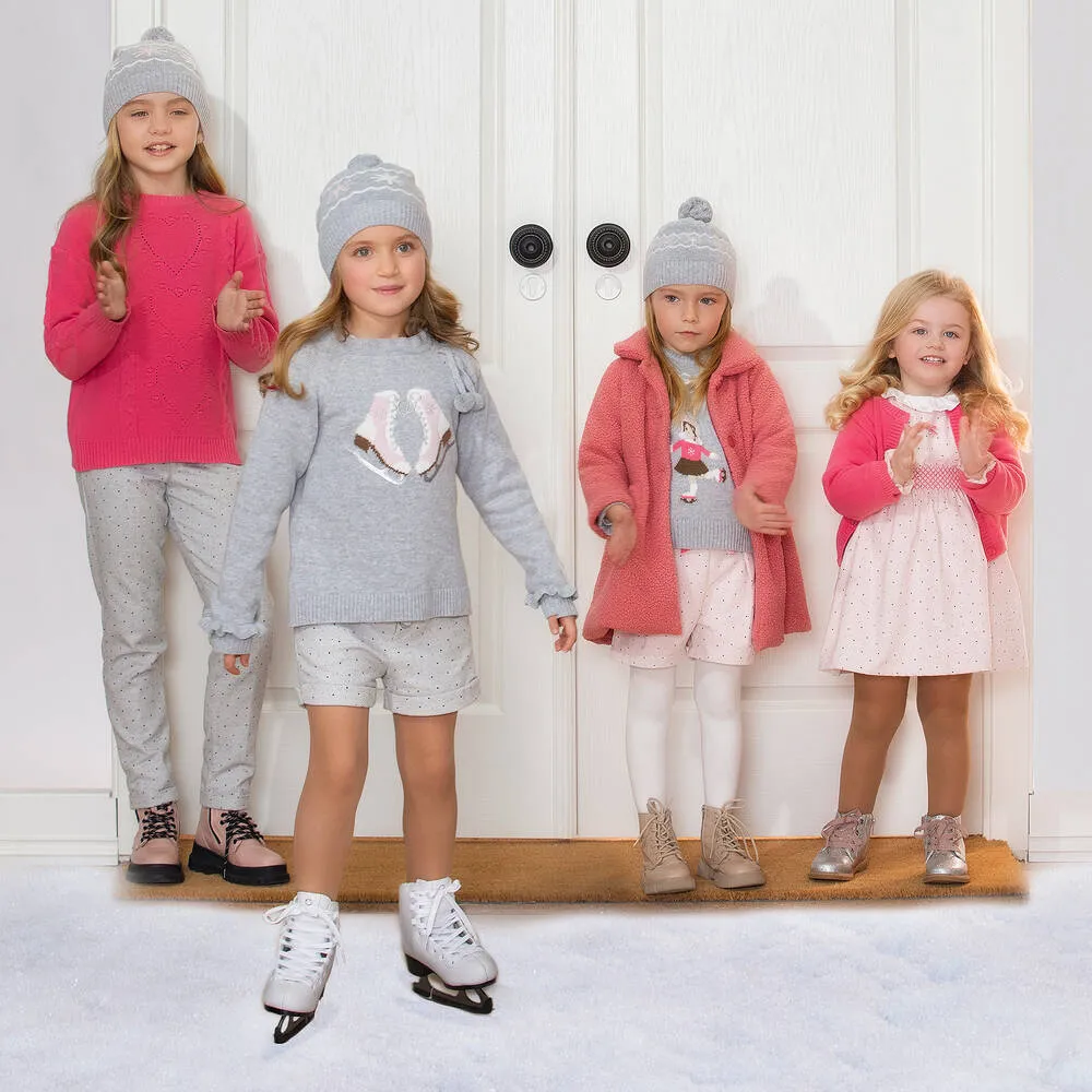 Girls Pink Fleece Coat