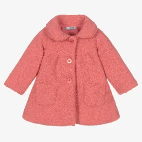 Girls Pink Fleece Coat