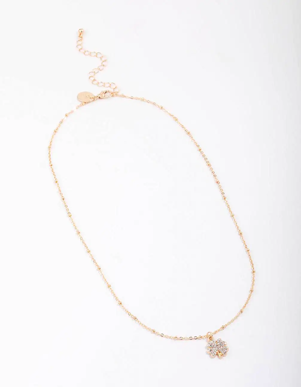 Gold Ball & Diamante Chain Necklace