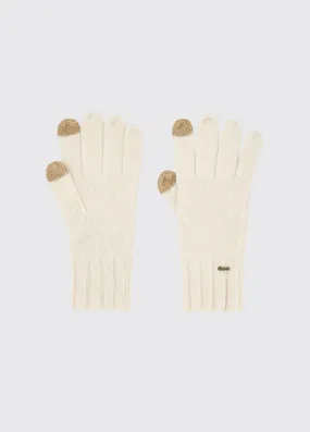 Hayes Ladies Knitted Gloves - Chalk