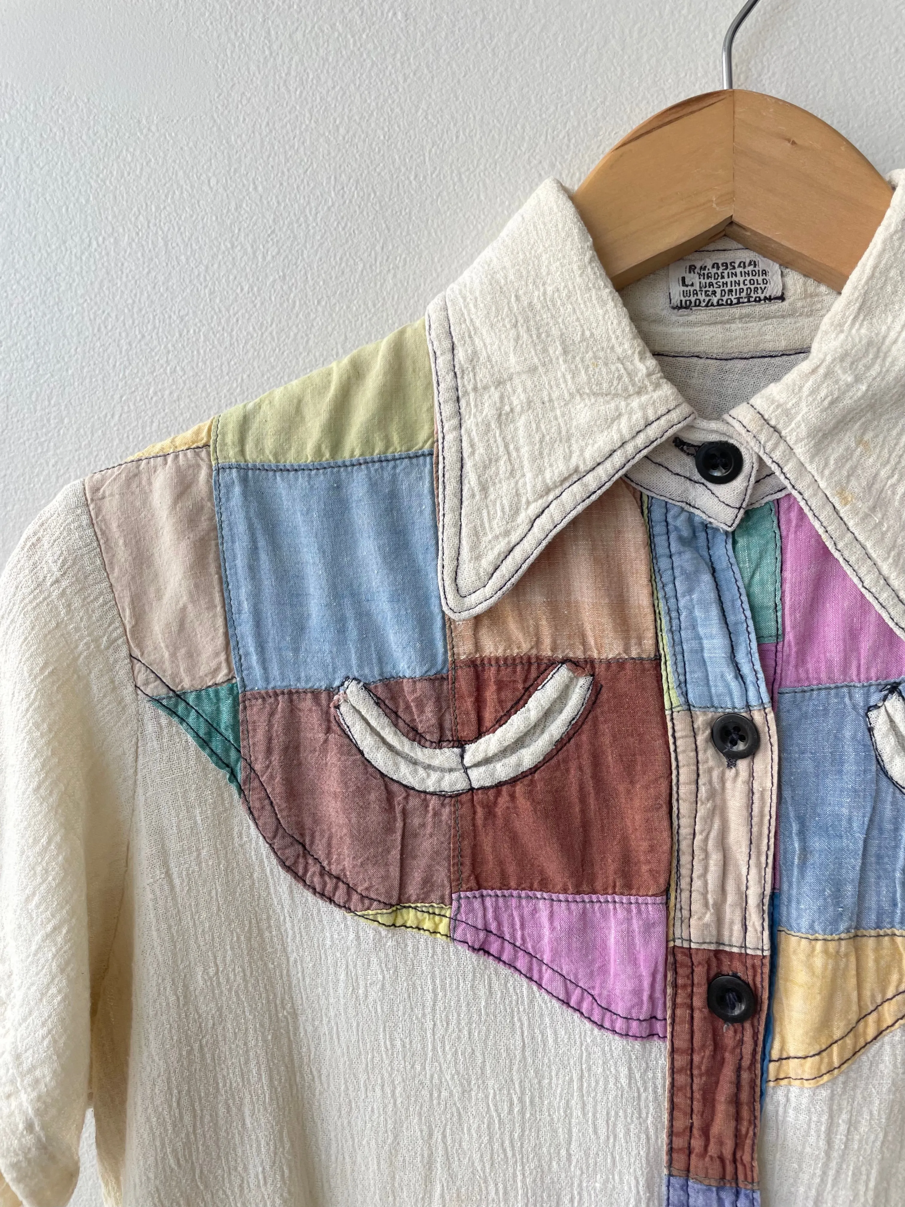 Indian Cotton Patchwork Shirt | 1970s