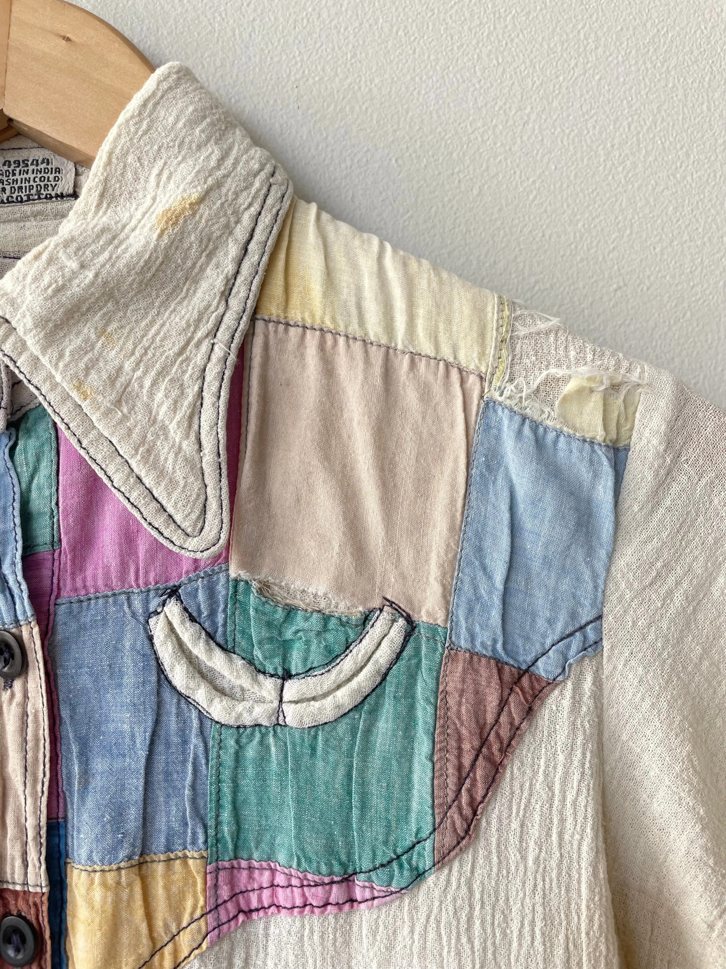 Indian Cotton Patchwork Shirt | 1970s