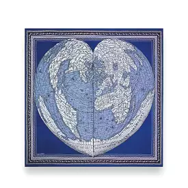 Inoui Editions Square 130 Mappemonde blue