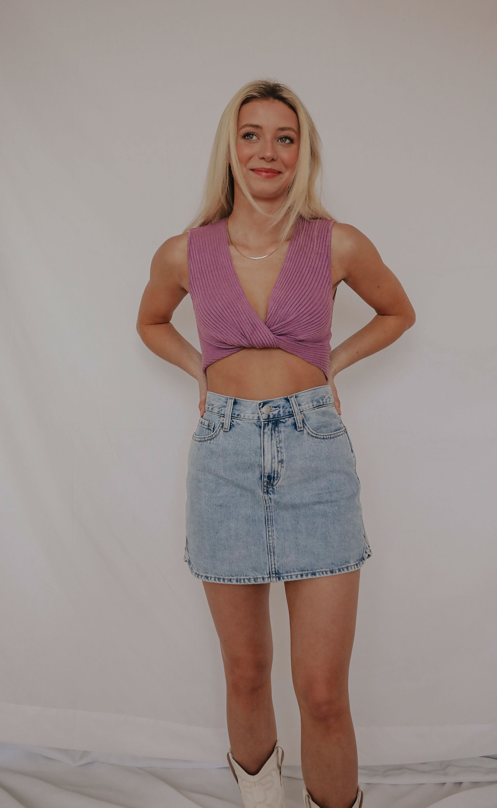 irreplaceable crop top - purple