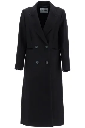 Ivy Oak Cayenne Double Breasted Wool Coat   Black