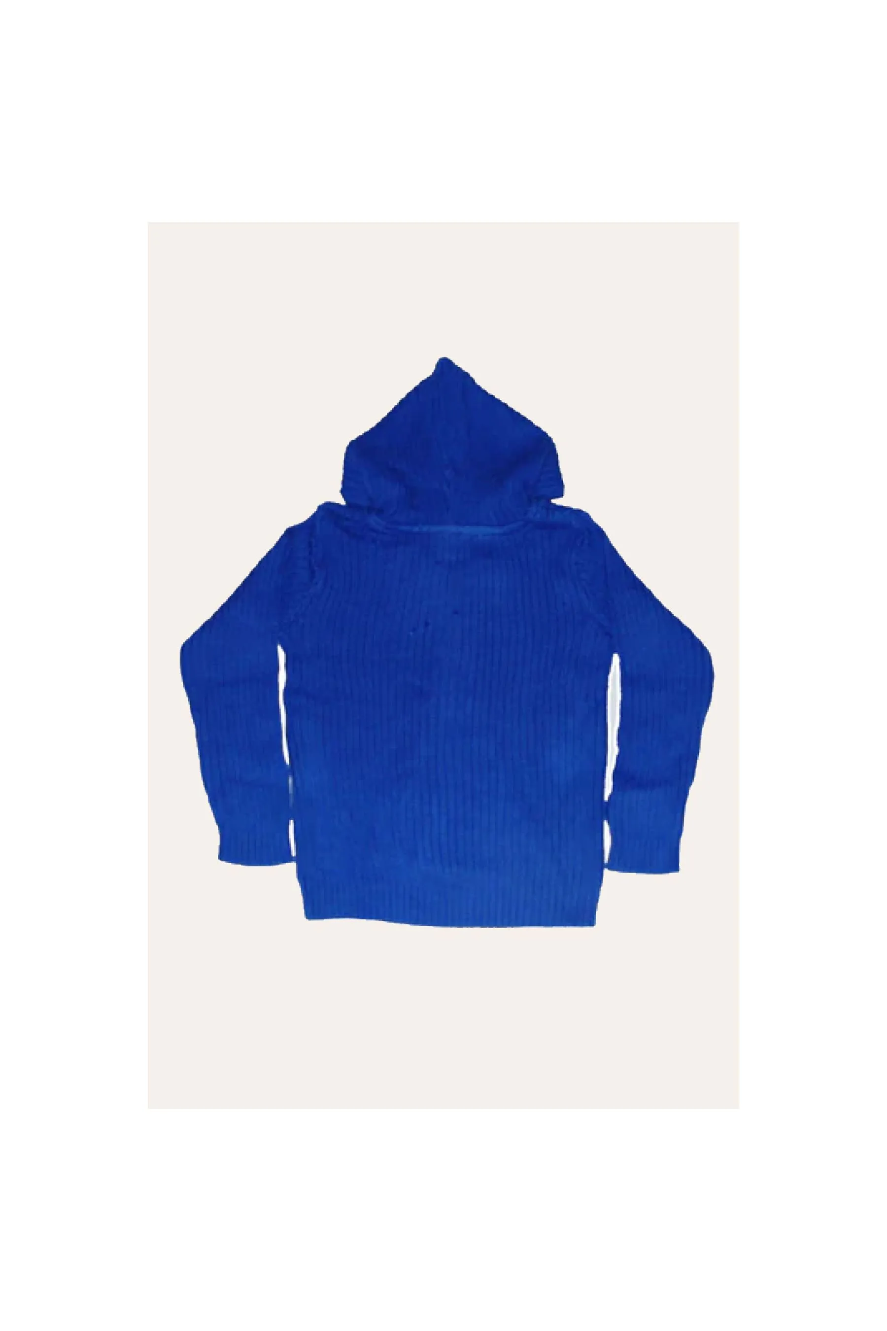 IXAMPLE Blue Cable-Knit Zipper Hoody Blue Unisex Hoodies