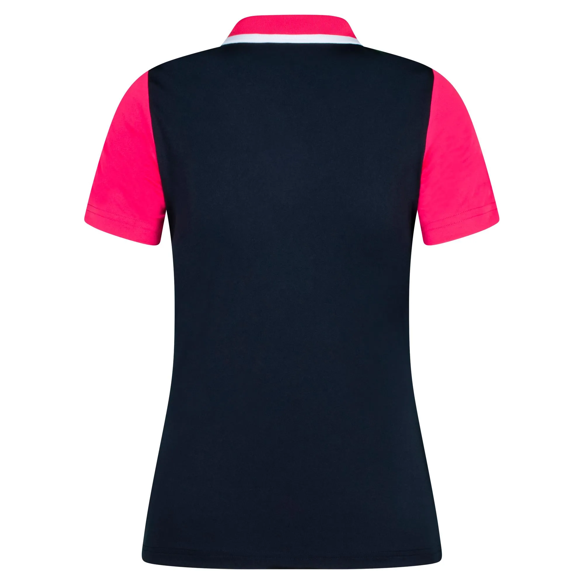 J Lindeberg Antonia Ladies Golf Polo Shirt Navy/Azalea