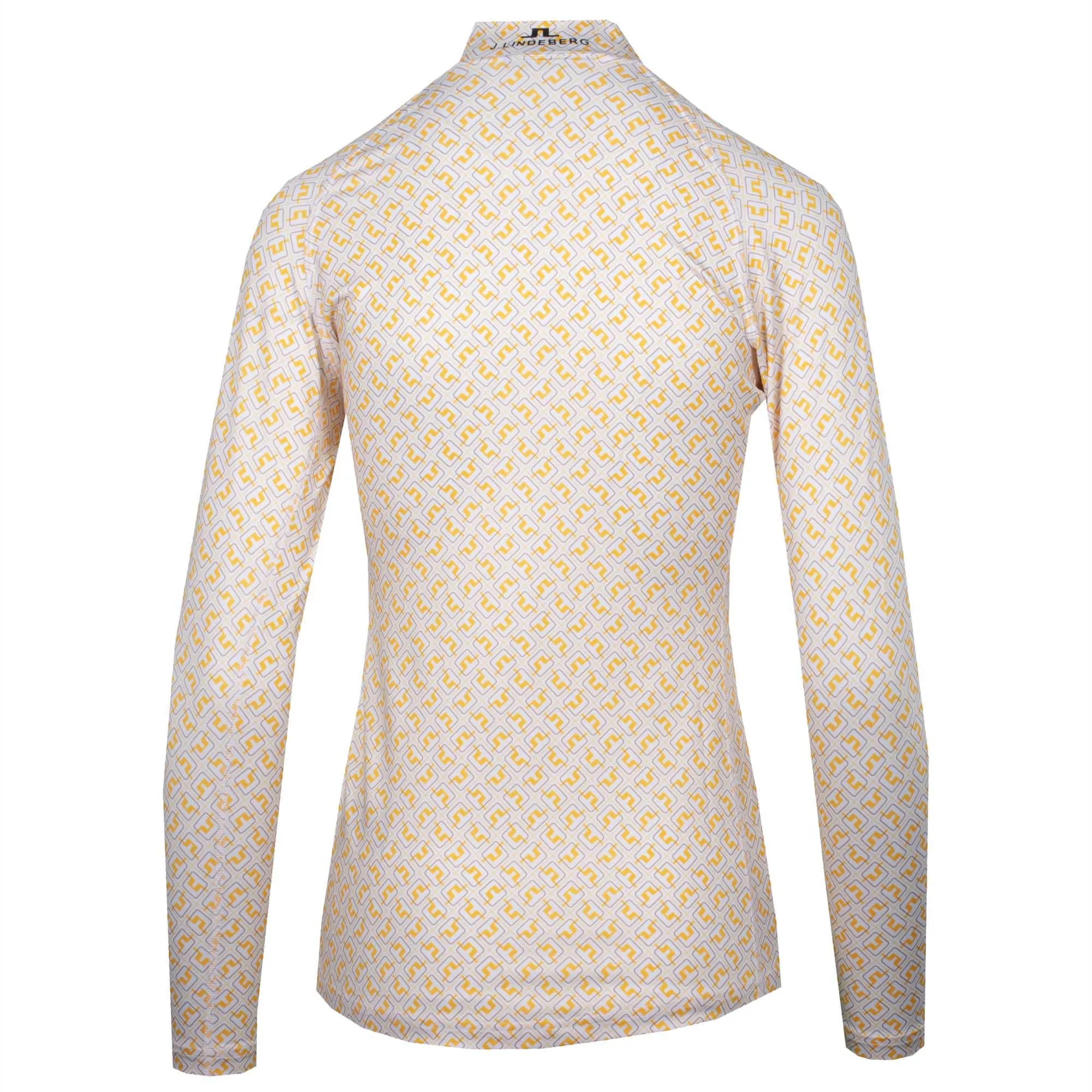 J Lindeberg Asa Print Soft Compression Top White JL Monogram