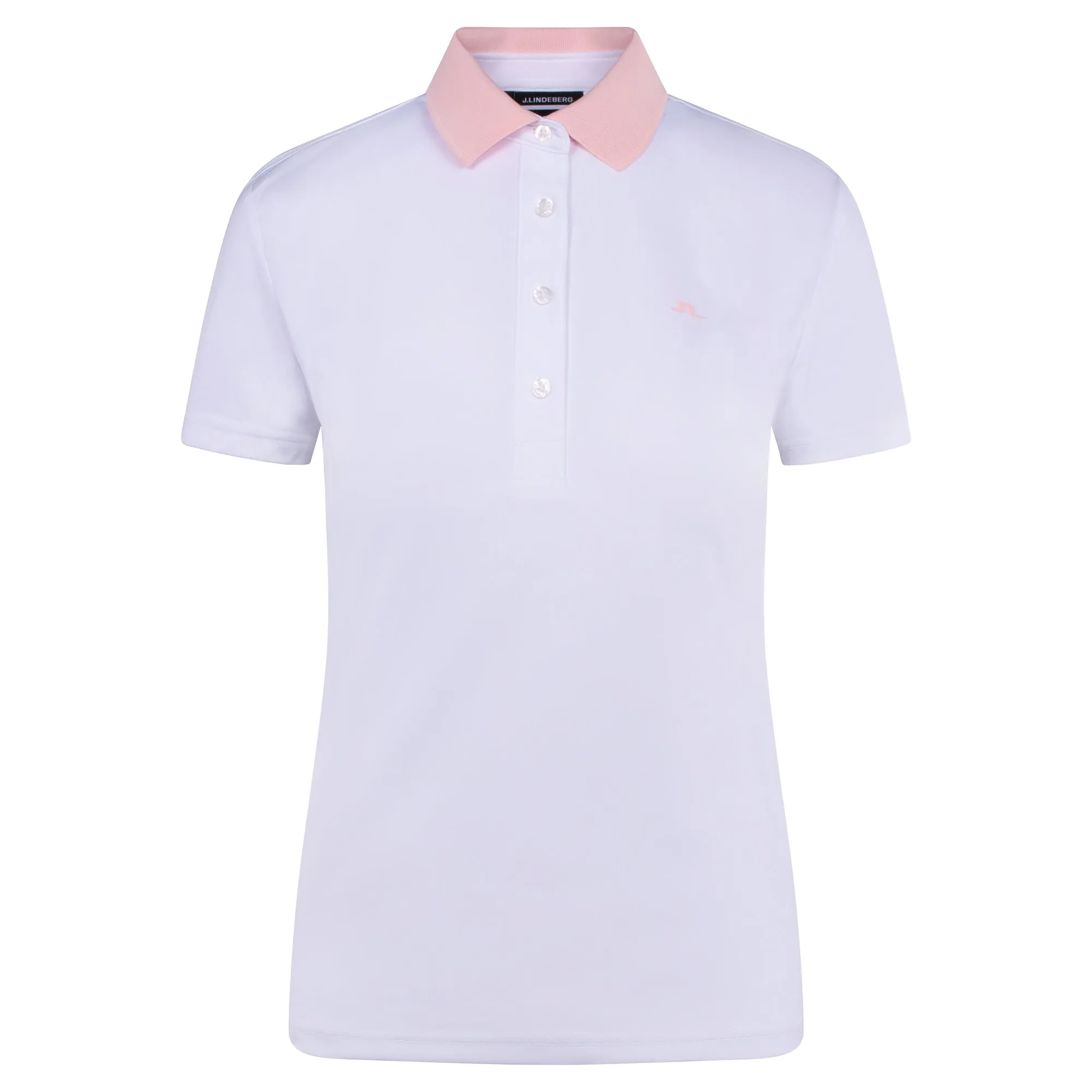 J Lindeberg Cassie Ladies Golf Polo Dazzle Wave Rose