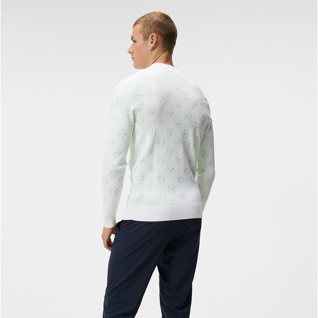 J. Lindeberg Gus Jacquard Sweater White Sphere Dot