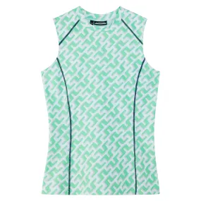 J Lindeberg Mona Sleeveless Ladies Golf Top Spring Bud 3D Bridge