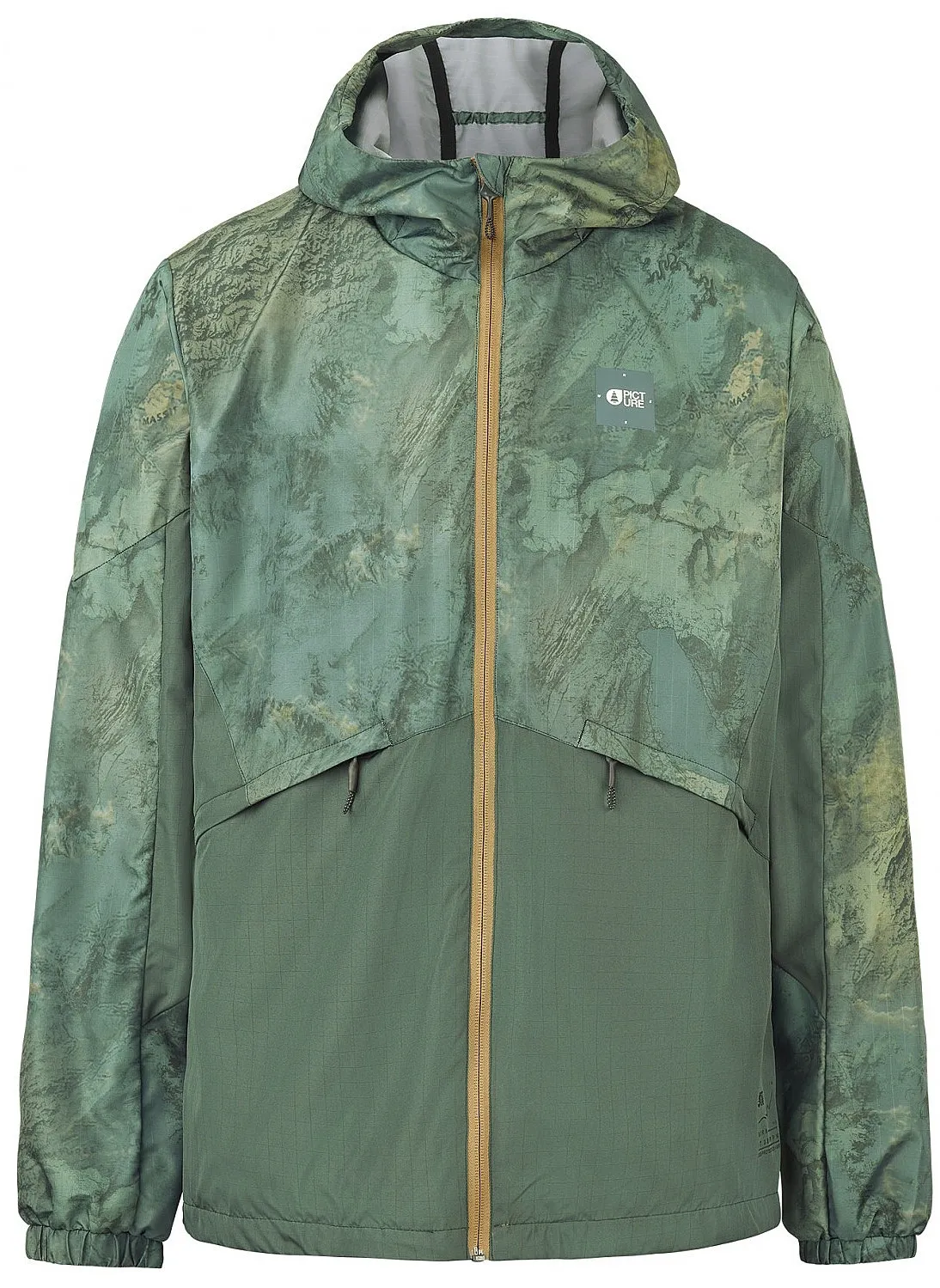 jacket Picture Laman Printed - Geology Green - men´s