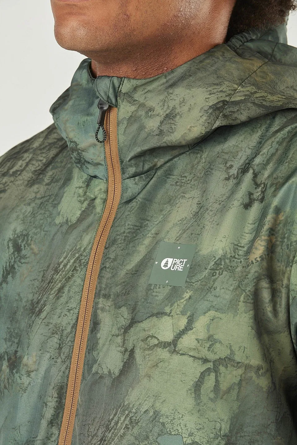 jacket Picture Laman Printed - Geology Green - men´s