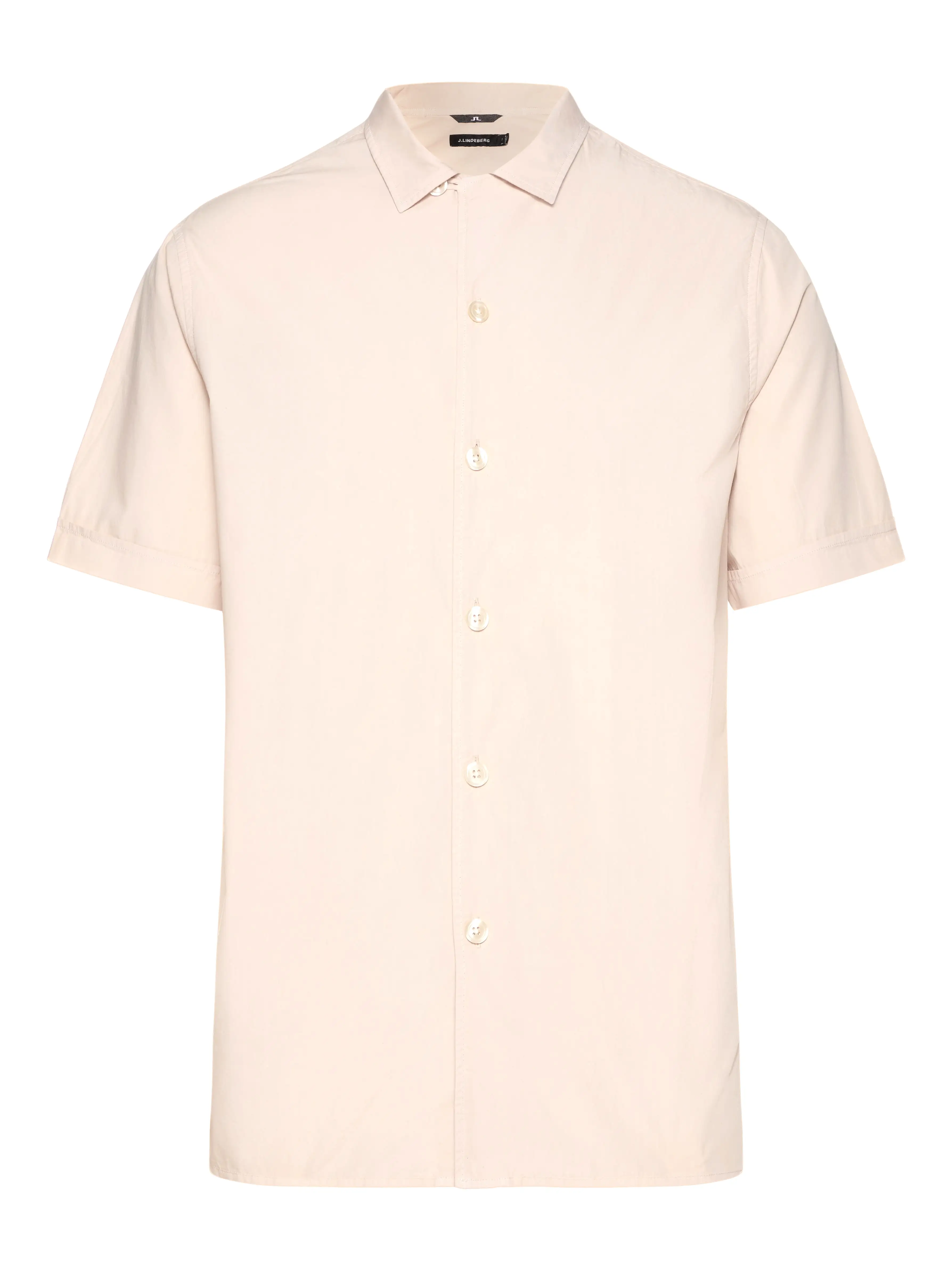 J.Lindeberg Mens David Short Sleeve Resort GMD Poplin Polo - SUMMER BEIGE