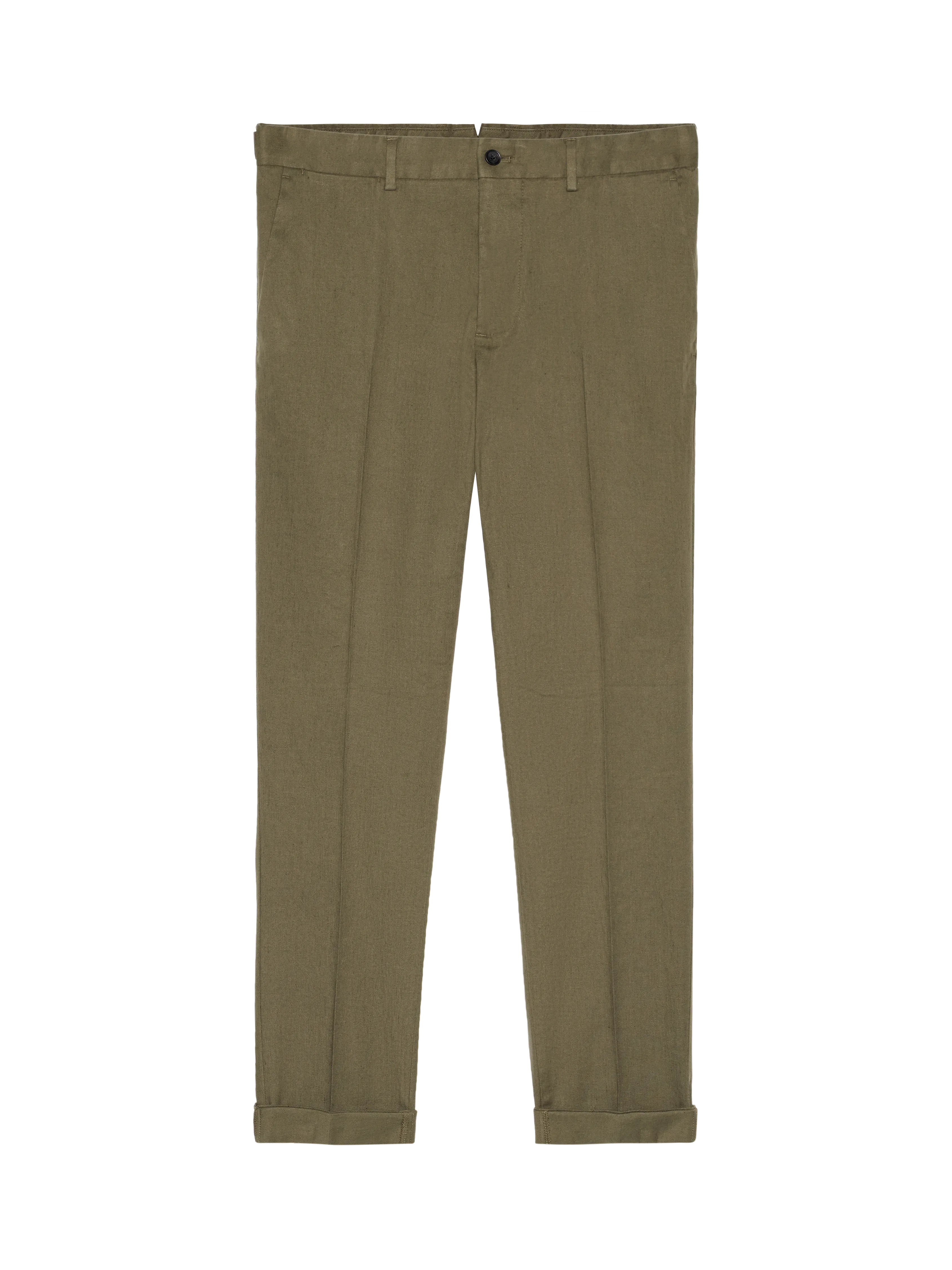 J.Lindeberg Mens Grant Cotton Linen Stretch Pants - IVY GREEN