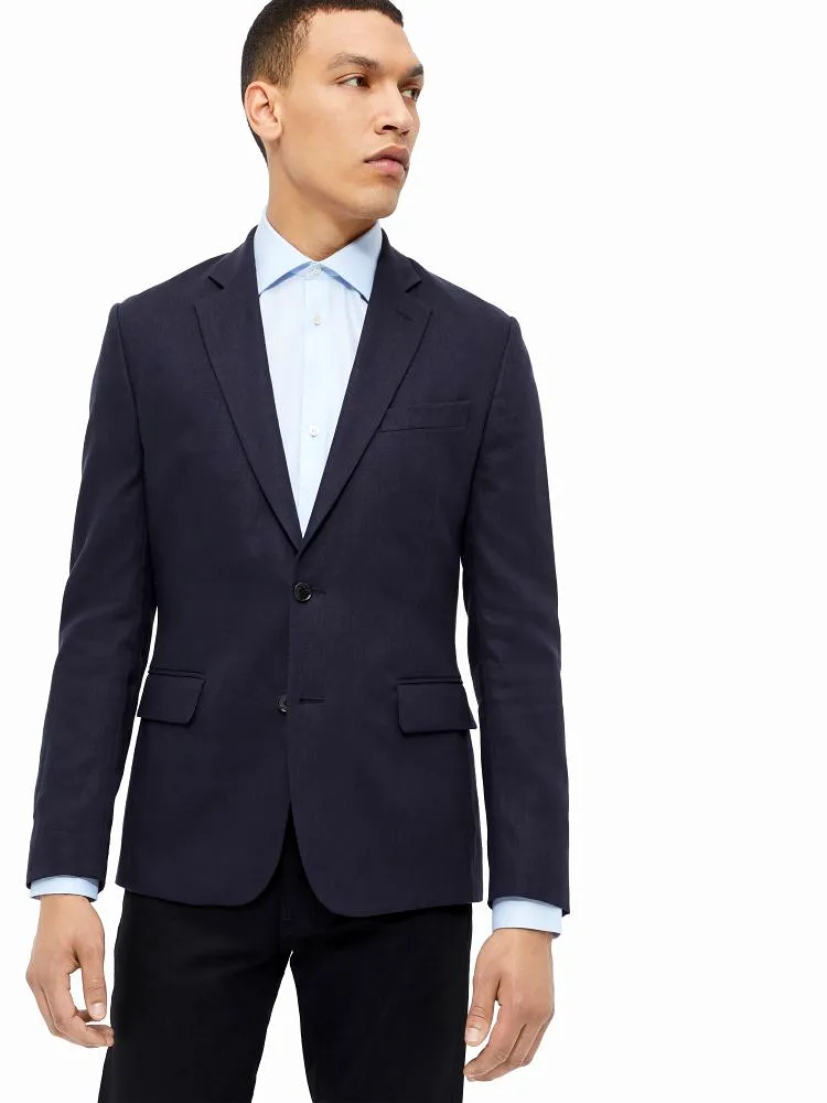 J.Lindeberg Mens Hopper Soft Tech Linen Blazer - JL NAVY