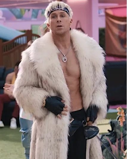 Ken White Fur Coat | Barbie Movie Ryan Gosling Fur Coat