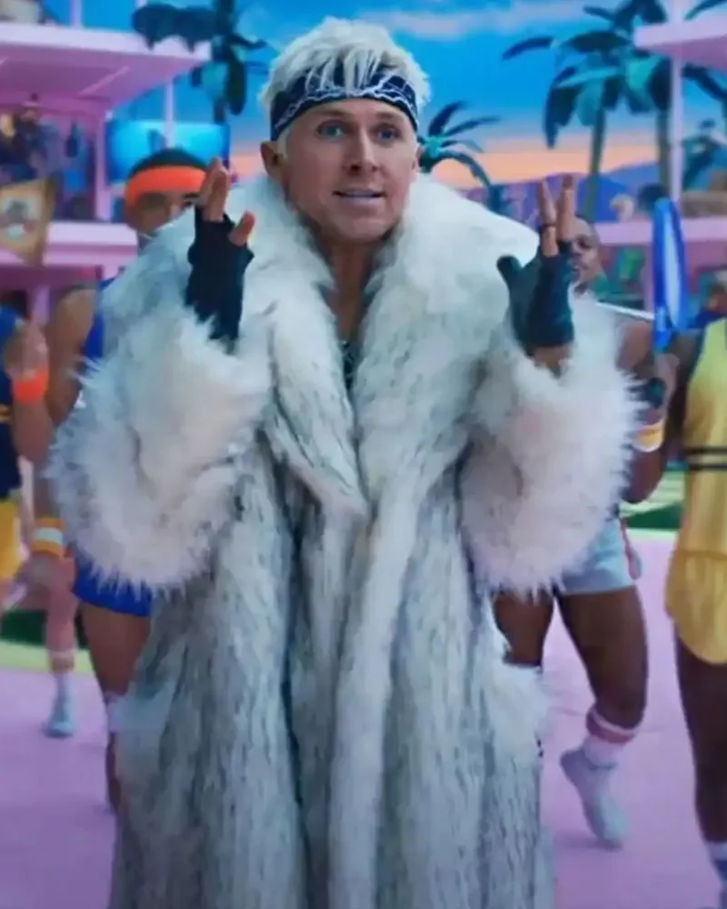 Ken White Fur Coat | Barbie Movie Ryan Gosling Fur Coat