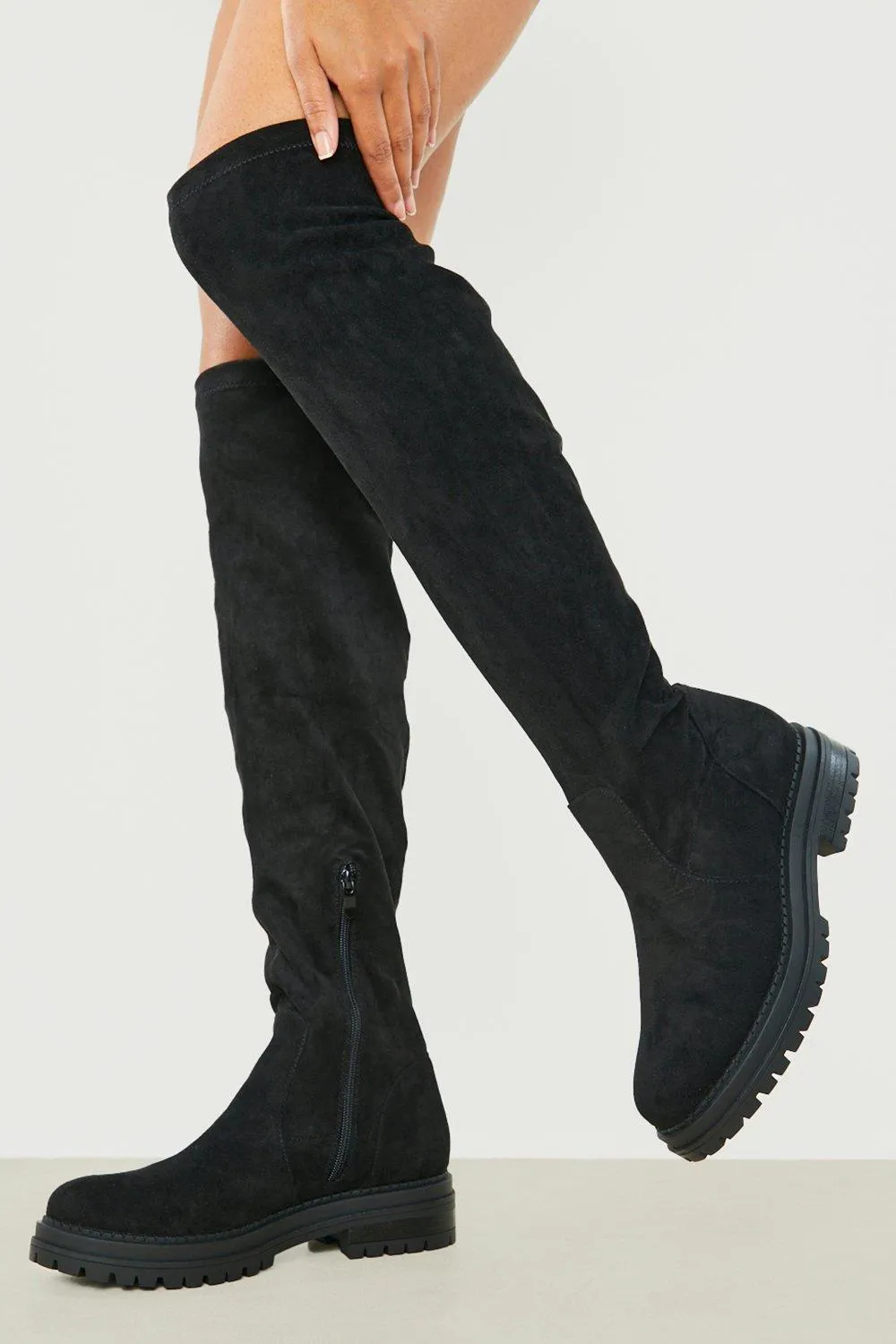 Knee High Chunky Sole Boots