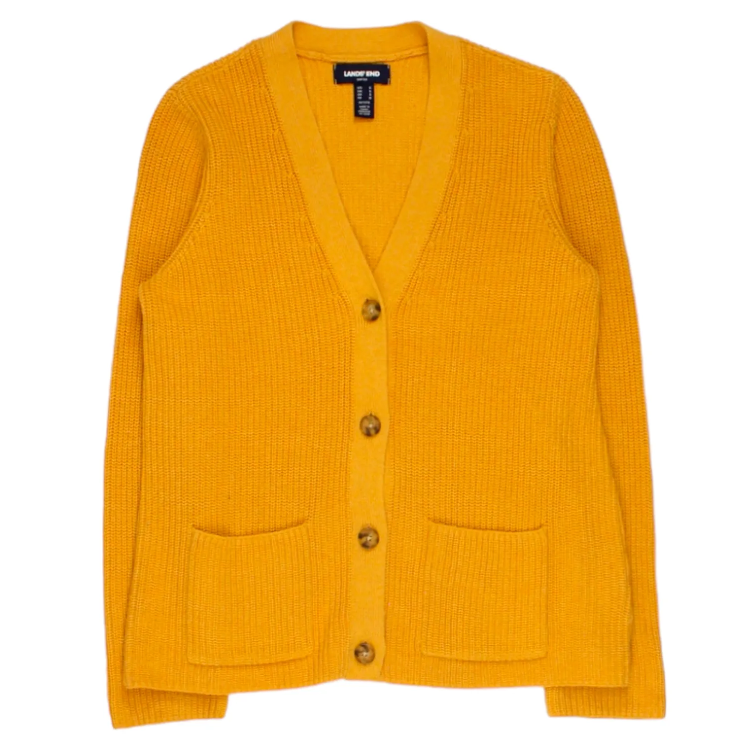 Lands' End Apricot Chunky Knit Cardigan