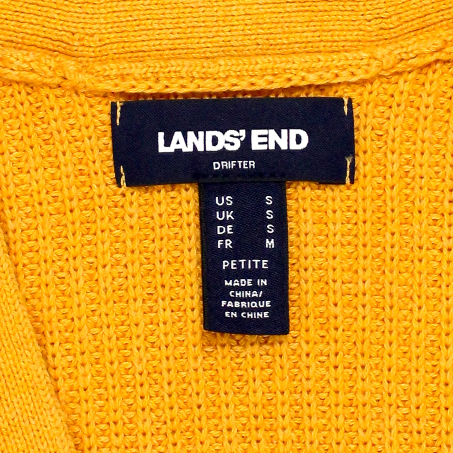 Lands' End Apricot Chunky Knit Cardigan