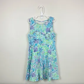 Lilly Pulitzer Girls Carice Dress Blue Ibiza Open Water 12